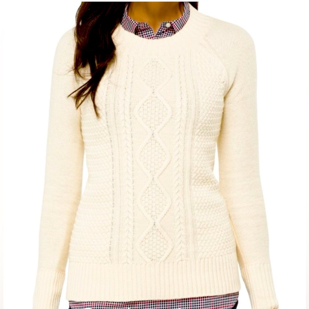 Merona cream cable-knit pullover sweater